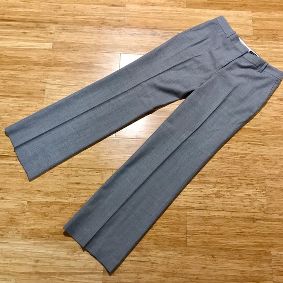 J. Crew Cafe Trouser Gray Wool Flannel Size 8 - Picture 2 of 6